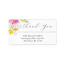 Search for pink flowers return address labels Stylish
