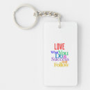 Search for slogan rectangular key rings Colourful