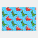 Search for dinosaur christmas wrapping paper Triceratops
