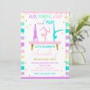 Search for jump and play birthday invitations Glow gymnastics party