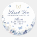 Search for baby shower blue thank you stickers Its a boy