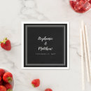 Search for black and white napkins Text based
