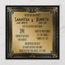 Search for flapper square invitations Black and gold