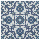 Search for blue tile fabric Vintage