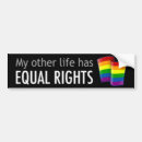 Search for rainbow bumper stickers Equal rights