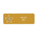 Search for gold text return address labels Stylish