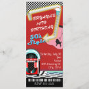 Search for 1950s birthday invitations Chequered