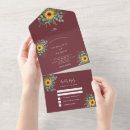 Search for red sunflower wedding invitations Greenery