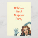 Search for retro surprise birthday invitations Vintage