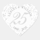Search for silver 25th anniversary wedding stickers Stylish