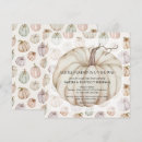 Search for white pumpkin baby shower invitations Autumn