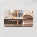 Search for open book business cards Library