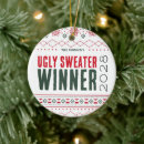 Search for winner christmas tree decorations Ugly sweater contest