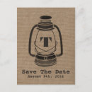 Search for burlap save date postcards Rustic