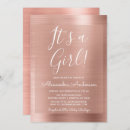 Search for foil baby girl shower invitations Rose gold