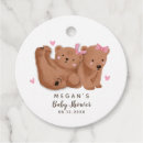 Search for baby shower for twins favour tags Pink