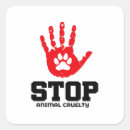 Search for activists square stickers Animal rights