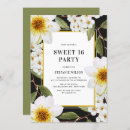 Search for vintage sweet 16 invitations Botanical