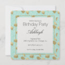 Search for mint and gold birthday invitations Glam