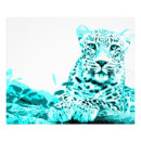 Search for blue leopard posters Turquoise