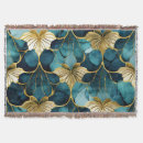 Search for teal and gold blankets Floral