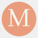 Search for orange monogram stickers Stylish