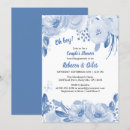 Search for co ed baby boy shower invitations Blue and white