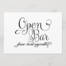 Search for open bar and a wedding invitations Script