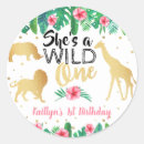 Search for wild one first birthday stickers Safari