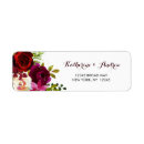 Search for fall return address labels weddings Burgundy
