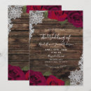 Search for deep red wedding invitations Dark