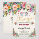 Search for twin baby girl shower invitations Elephant