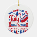 Search for hot dog christmas tree decorations Patriotic