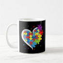 Search for puzzle piece autism mugs Heart