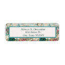 Search for pink and teal return address labels Gold