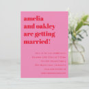Search for red and pink invitations Bold typography