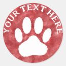 Search for red paw stickers Dog paws