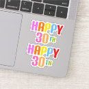Search for 30 year anniversary stickers Birthday