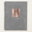 Search for rose gold planners Brushed metal