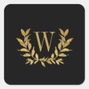 Search for gold black wedding stickers Typography