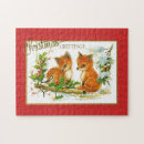 Search for puzzle christmas cards Red