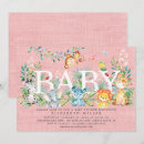 Search for pink safari baby shower invitations Modern