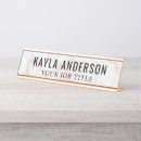 Search for marble and rose gold name plates Job title