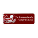 Search for sleigh return address labels Santa
