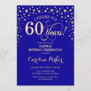 Search for mens blue and gold birthday invitations Elegant