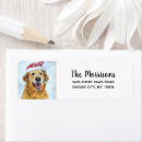 Search for animal lover return address labels Golden retriever