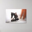 Search for black white animal canvas prints Feline
