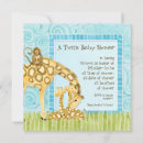 Search for twin monkey baby shower invitations Giraffe