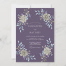Search for purple watercolor floral wedding invitations Blue