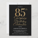Search for surprise 85th birthday invitations Gold
